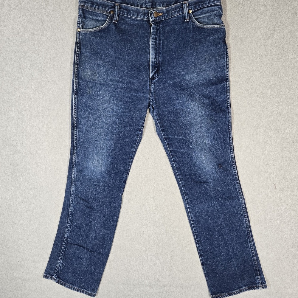 VINTAGE Wrangler Men Jeans 38X32 Blue Denim 31.5" Inseam Pockets